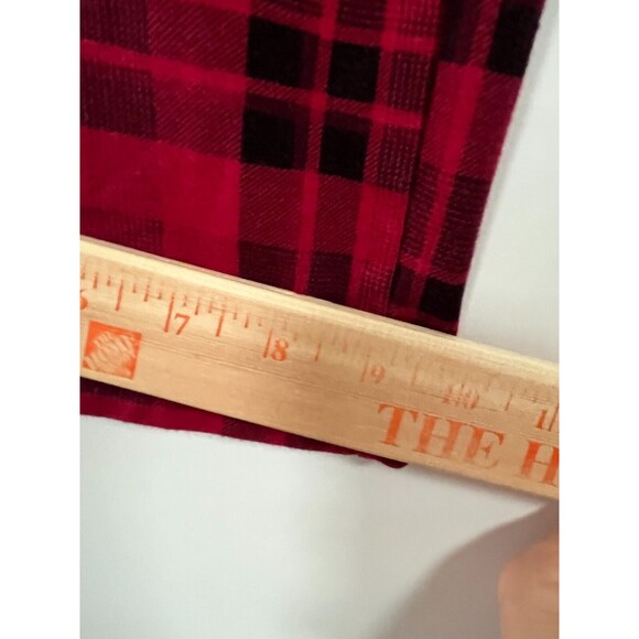 Soma Buffalo Plaid Pajama Set Stretch Red Black Size XL Button Up Collar Pants - Picture 15 of 16